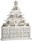 WeRChristmas Weihnachtsdekoration Holz Baum Adventskalender, 40 cm – Weiß