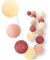 CREATIVECOTTON LED Lichterkette mit Cotton Balls inkl. Timer und Dimmer (35 Kugeln, Rosengarten)