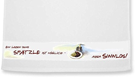 die stadtmeister Geschirrtuch EIN Leben ohne Spätzle ist möglich, Aber sinnlos - als Geschenk für echte Schwaben oder als Souvenir