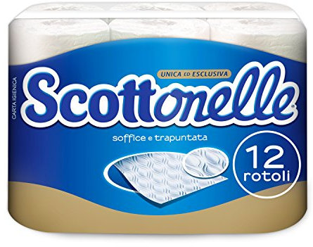Scottonelle Carta Igienica Soffice e Trapuntata, Confezione da 12 Rotoli