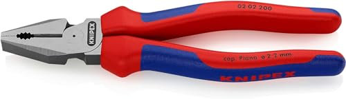 Knipex Alicate universal de fuerza negro atramentado, con fundas multicomponentes 200 mm 02 02 200