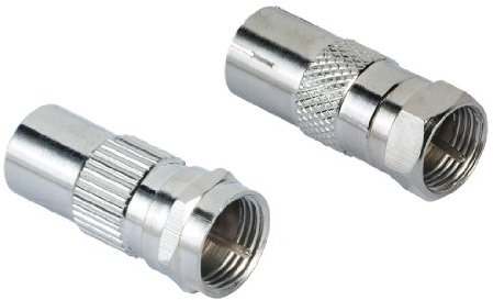 Hama Koax SAT Adapter 2er Set (F-Stecker von Koax-Stecker und Koax-Kupplung)
