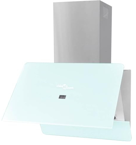 vidaXL Abzughaube Dunstabzug Hartglas Weiß 600 mm