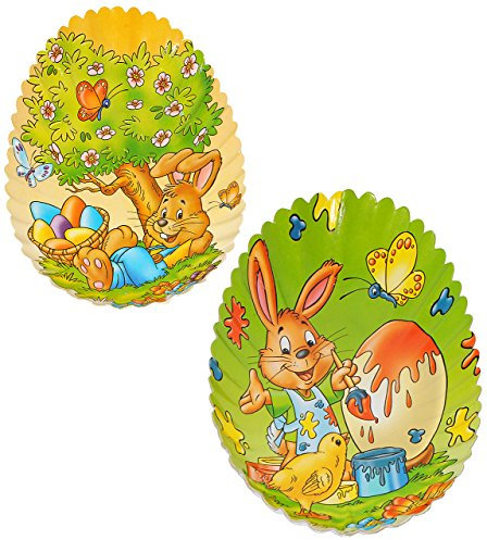 1 Stück Teller/Pappteller - süße Ostermotive - als Osternest oder Deko/Schale zum Essen - z.B: Osterhase, Ostereier, Osterteller - Müslischale - Tel..