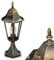 HOFSTEIN Außenleuchte Hongkong, Sockelleuchte in antikem Look, Aluguß in Braun/Gold mit Klarglas-Scheiben, Wegeleuchte 49 cm, Retro/Vintage Gartenlampe, E27-Fassung, IP44, ohne Leuchtmittel