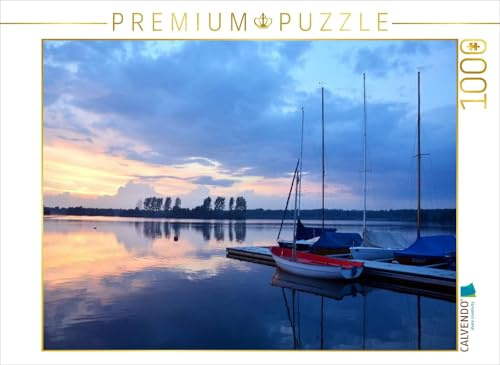 CALVENDO Puzzle Boote zur blauen Stunde | 1000 Teile Lege-Größe 64 x 48 cm Foto-Puzzle für glückliche Stunden