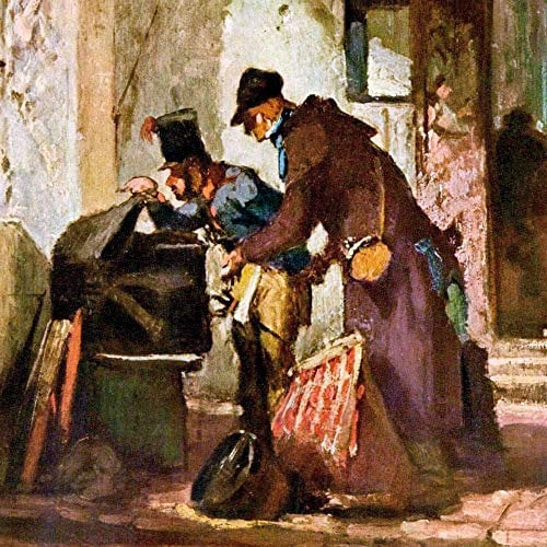 1art1 Carl Spitzweg Poster Päpstliche Zollwache, Detail Kunstdruck Bild 70x70 cm