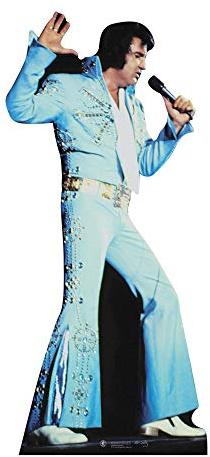 SC240 Star Cutouts Elvis Presley Silver Blue Jump Suit Lifesize Cardboard Cutout