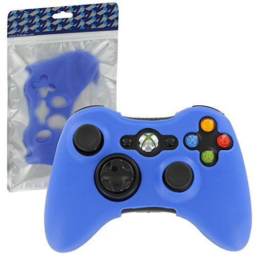 ZedLabz silicone cover for Microsoft Xbox 360 controller - protective skin rubber bumper case - royal blue