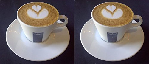 Holland Plastics Original Brand 2 X Lavazza Cappuccino Cups And Saucers 5.5 Oz by Holland Plastics Original Brand