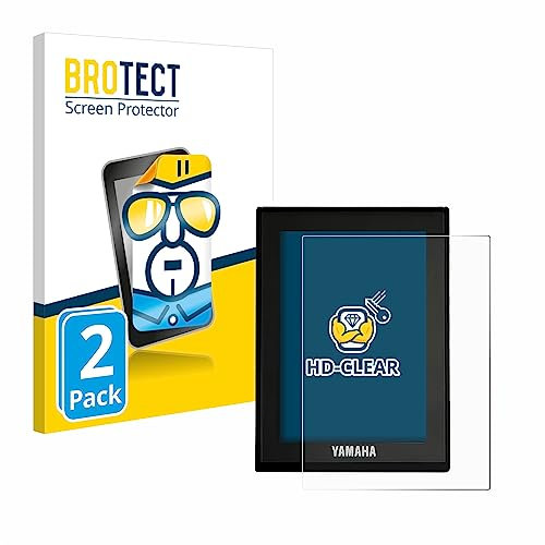 BROTECT (2 Stück Schutzfolie für Yamaha LCD Display (E-Bike Display) Displayschutz Folie Made in Germany, Ultra-Klar