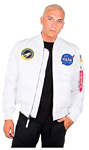 Alpha Industries MA-1 VF NASA Bomber Jacket for Men White