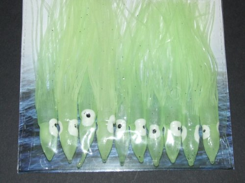 Fladen Lumo Squid Muppet lures 12cm x 10 Boat Sea Fishing