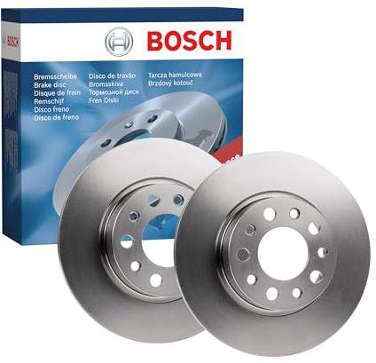 Bosch BD1155 Brake Disc Set - 278 mm - Rear Axle - 1 Set of 2 Discs | Vented High-Carbon Discs - ECE-R90 Certified - Great Cooling and Noise Suppression, Advanced Corrosion protected