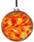 Glaskugel/Freundschaftskugel Ruby, 8 cm, Orange