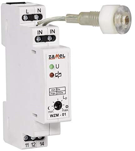 Zamel, interruttore crepuscolare WZM-01/SOH DIN da incasso