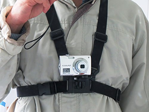 Designo Chest Body Harness Mount for Digital Cameras Holder Strap to use as Action Cameras Fits Universal Canon Nikon Sony Samsung Olympus Vivitar dvr783hd GoPro 4GEE
