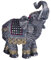 George S. Chen Imports 6068478 - Schwarzer Thai Elefant mit Rüssel erhabene Sammelfigur Statue 88052