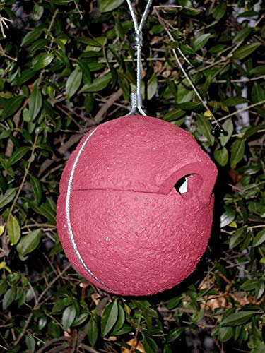 Schwegler Zaunkönig Nistkugel, Rot, Holzbeton, Kugeldurchmesser 18,5 cm, Fluglochweite 30 x 27 mm, Länge der Aufhängung 20 cm, Gewicht 2 kg