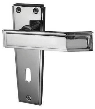Art Deco Pol / Chrome Lever Lock Door Handles JV253PC
