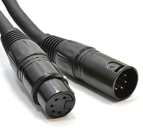 PULSE DMX Spiral Shielded Insulated 5 Pin 2 Pair Male Female Cable 5m [5 metres]