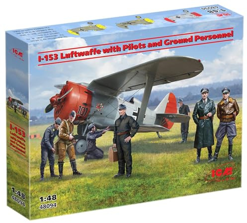 ICM 48094 - 1:48 I-153 with Luftwaffe Pilots and Ground Personnel - Neu