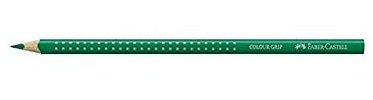 FABER-CASTELL Buntstift Colour GRIP, smaragdgrün VE=1