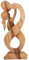 GURU SHOP Holzfigur, Statue, Deko Objekt Feng Shui 30 cm - Elfenpaar/Hellbraun, Dekoobjekte