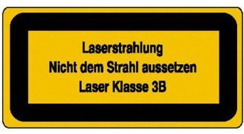 Indigos UG - Aufkleber - Laserkennzeichnung Laserstrahlung Nicht dem Strahl aussetzen - Warnschild, selbstkl - 15x5,2 cm - Warnung - Sicherheit - Hotel, Firma, Haus