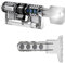 EVVA MCS Hochsicherheits-Doppelzylinder mit 6 Schlüssel, Länge 41/51mm, Magnet-Technologie, Not- und Gefahrenfunktion BSZ, Modularbauweise, Aufbohr-, Abreiß- und Ziehschutz, Silber