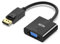 ICZI Adaptateur DisplayPort vers VGA 1080P,Convertisseur DP Mâle vers VGA Femelle Full HD Noir pour PC,TV,Ecran,Projecteur
