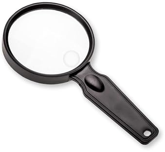 Carson MagniView 2x Handlupe mit 4,5x Spotlinse (DS-36), Schwarz