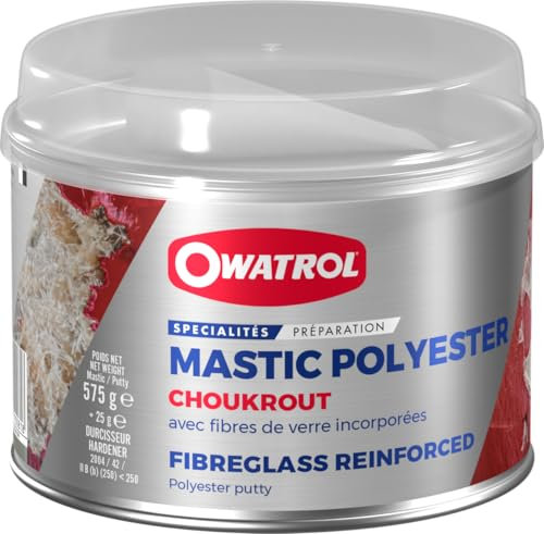 OWATROL - CHOUKROUT - Mastic polyester armé, soudure à froid avec fibre de verre incorporée - 600G…
