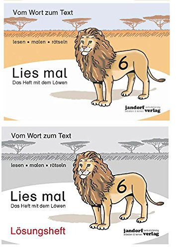 Lies mal 6 Löwe Heft und Lösungsheft