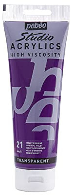 Pébéo - Acrylique Fine Studio Acrylics - Peinture Acrylique Violet - Violet d'Orient - 250 ml 169-021