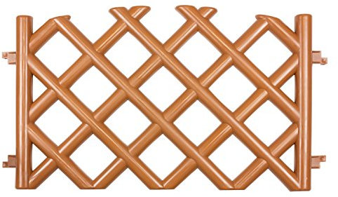 Steccato recinzione da giardino Verde 3,5 m di lunghezza di plastica resistente colore: terracotta