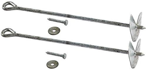 Gartenwelt Riegelsberger Bodenanker Set aus Stahl verzinkt Grundanker zum Eindrehen Erdanker 50 cm, 2 Stück