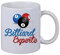 Kaffee Tasse Billard Experte Play Game Billard-Kugeln Billardstock Fun Gag FBI