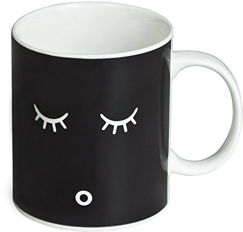 Generisches Kaffeetasse Keramiktasse verfärbung Becher Teetasse Tasse mit Thermoeffekt Smiley Geschenk - für Kaffee, Tee, Kakao, Milch, Wasser, etc (Smiley)