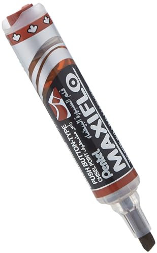 Pentel MWL5S Green Label Marker für Whiteboard mit Keilspitze Breite braun