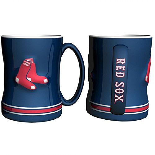 Boelter Brands MLB Boston Red Sox Sculpted Relief Mug, 14-Ounce