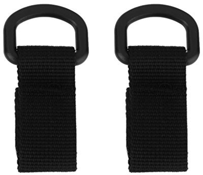 Generic 2 x Taktischer Molle Hängenden Riemen Karabinerhaken Gurtband Schnallenriemen - Schwarz