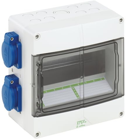 Spelsberg STV 904-S Steckdosenverteiler, Steckdosenkombination | für Industrie, vorverdrahtet, IP54, 4x SCHUKO, 200 x 200 x 122 mm