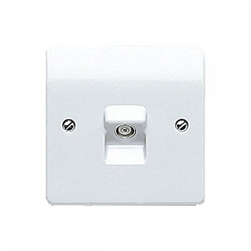 Mk K3520WHI 1-Gang TV/FM Co-Axial Socket