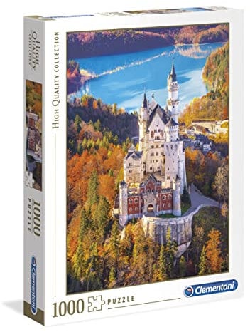 Clementoni 39382 Neuschwanstein – Puzzle 1000 Teile, Geschicklichkeitsspiel für die ganze Familie, buntes Legespiel, Erwachsenenpuzzle ab 14 Jahren