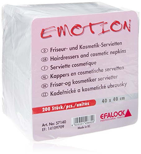 Efalock Professional Emotion Friseur- und Kosmetikservietten 40 cm x 40 cm, 1er Pack, (1x 200 Stück)