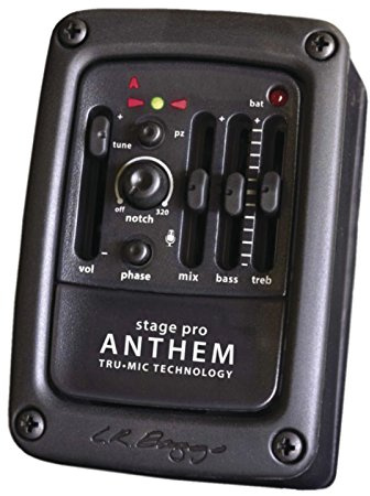 LR Baggs Anthem StagePro, Pickup-System für Westerngitarren, inkl. Zargenpreamp, schwarz