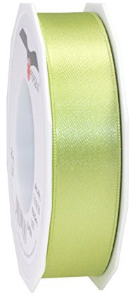 Präsent C.E. Pattberg Satin Pistazie, 25 m Satinband zum Einpacken von Geschenken, 25 mm Breite, Geschenkband zum Dekorieren & Basteln, Dekoband, Anlass