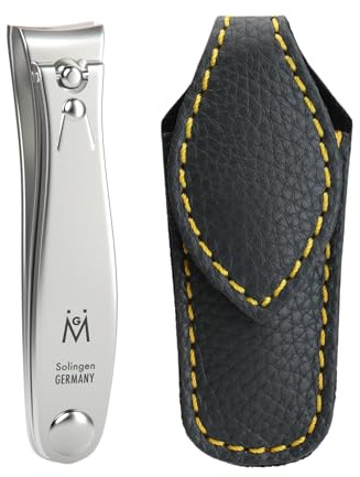 GERMANIKURE Fingernail Clipper, 6 cm, Solingen Germany, Leather Case