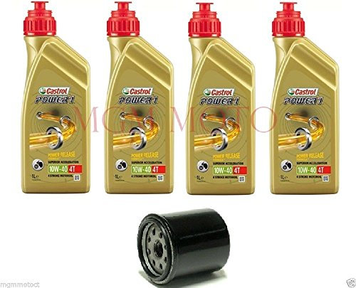 MgKit KIT TAGLIANDO 4 OLIO CASTROL 10W40 POWER 1 + FILTRO OLIO YAMAHA XJ6 SP